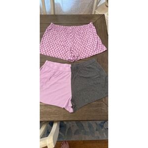 Womens Xl Soft Stretchy Pajama Shorts Purple D1